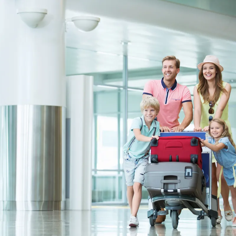 family trip to the airport